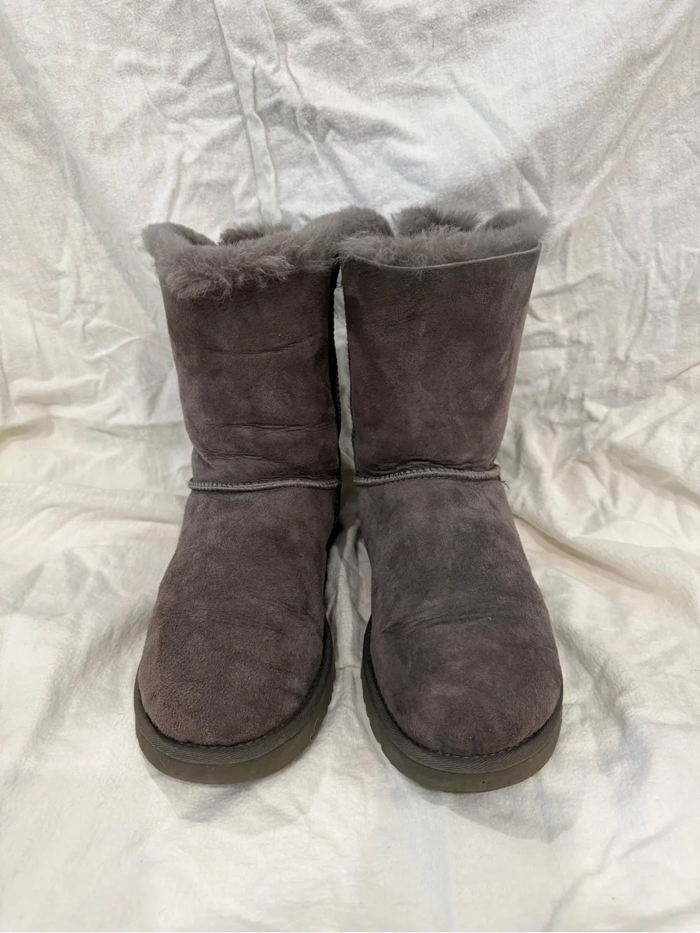 UGG Classic Short Suede Winter Boots - Charcoal Gray